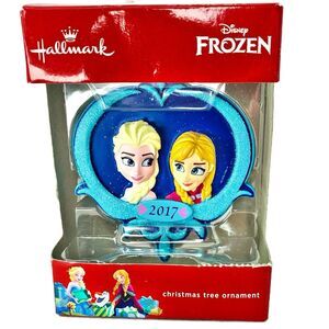 2017 Hallmark Frozen Christmas‎ Tree Ornament Anna & Elsa Disney - Box Included